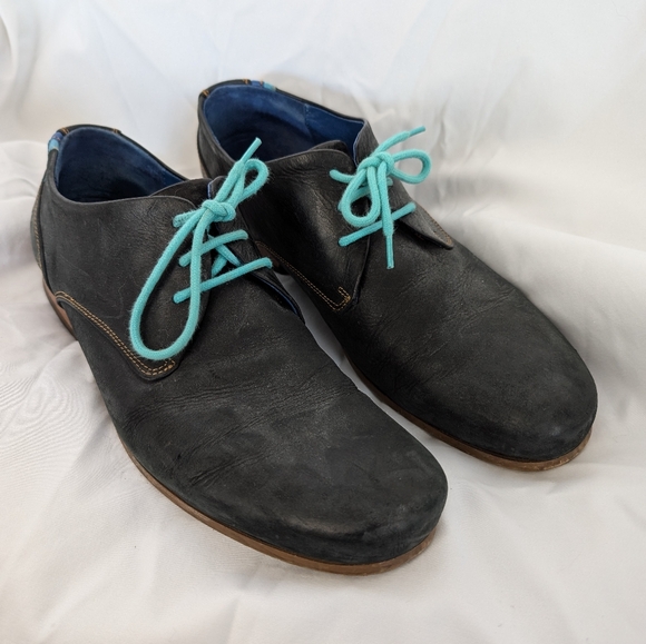 Fluevog Black Radio Oxfords 10M - Picture 1 of 4